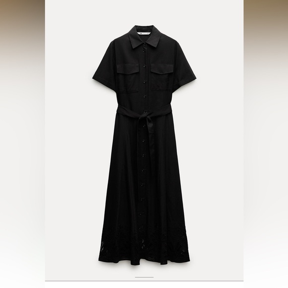 Zara MIDI SHIRT DRESS ZW COLLECTION - Picture 5 of 6